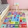 Mat Playmat with Non-Slip Design Playtime Collection ABC, Numbers, Shapes and Animals Educational Area Rug for Kids Bedroom Playroom